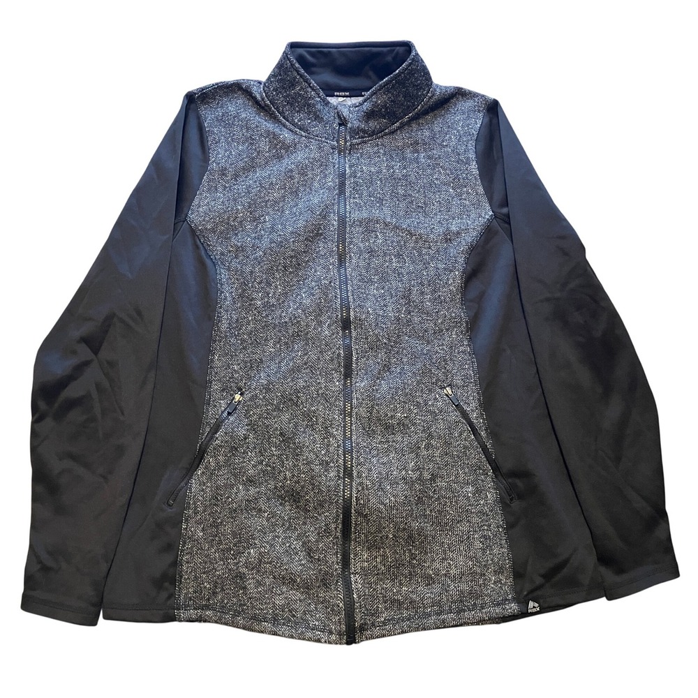 RBX Jacket Mens Extra Large Gray Black Full Zip Athleisure Athletic‎ Outdoors